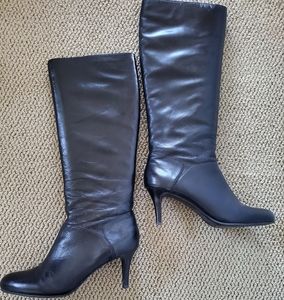 Nine West Stiletto Heel Leather Boots
